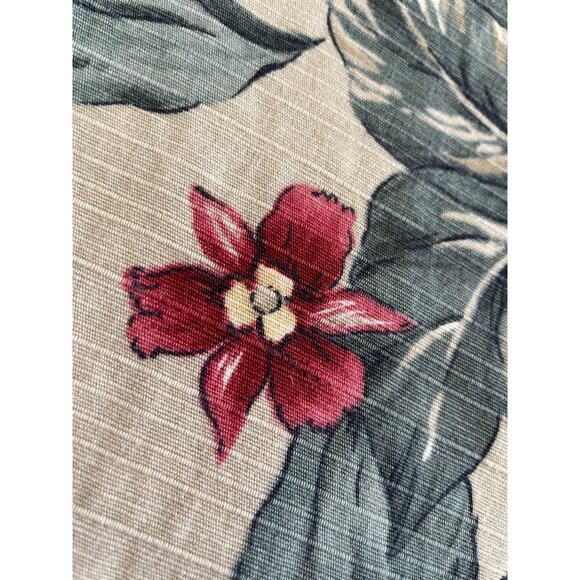 Chaps Ralph Lauren XL Hawaiian Shirt Tropical Floral Print Cotton Short sleeve - Picture 7 of 8